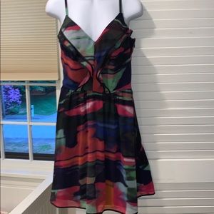 Jessica Simpson black and red ruffle dress